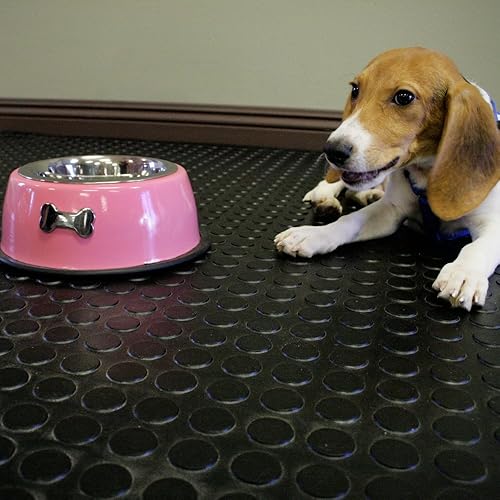 Rubber-Cal Coin-Grip Flooring and Rolling Mat - Poueer