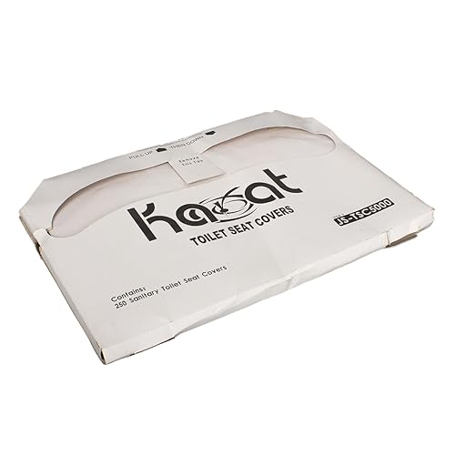 Karat Disposable Toilet Seat Covers, 250/Pack, 20 Packs/Case, Half-Fold Dispenser, Recycled, Commercial - Poueer
