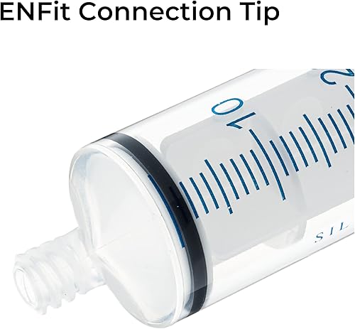 BASIK 60cc ENFit Silicone O Ring Reusable Syringe, 6 Pack - Poueer