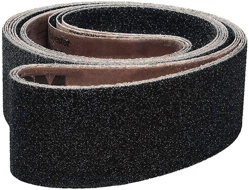 6 inch x 123 inch, 80 Grit, KK752X (General Grade), X-Weight, Aluminum Oxide (A/O), Abrasive Sanding Belts, 10-Pak - Poueer