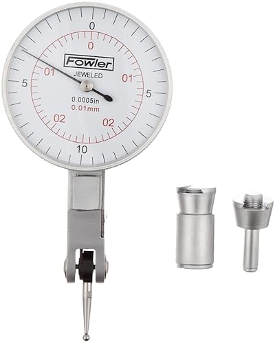 Fowler 52-560-060-0, Horizontal Test Indicator With 0-0.025' Measuring Range,White - Poueer