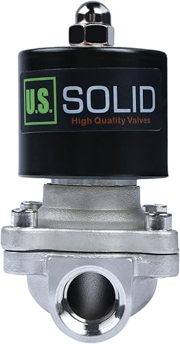 U.S. Solid Smart Solenoid Valve - 3/4 Inch Wi-Fi APP-Controlled Brass Solenoid Valve, 110V AC - Poueer