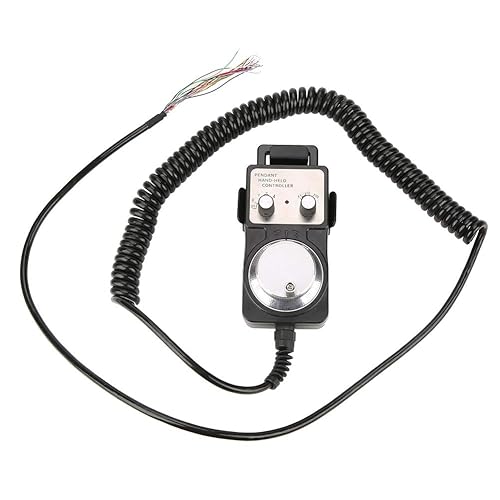 Universal 4 Axis CNC Electronic Handwheel,5V Manual Pulse Generator,with Emergency Stop Switch, High Insulation Strength and Anti-Oil Seal,for CNC Machine Tool, Printing Machinery - Poueer