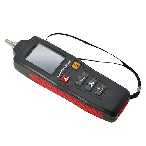 Digital Vibration Meter Vibrometer Handheld Vibration Analysis Equipment Acceleration Velocity Displacement Measurement for Moving Machinery - Poueer
