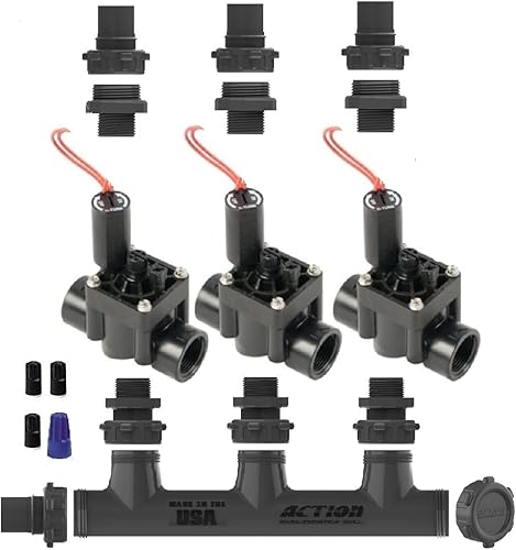 SPW Hunter Premium Valve Manifold System PGV101GS with Flow Control - Heavy Duty Action Machining Parts - 3/4'' or 1'' Slip PGV-101 (3 Zone) - Poueer