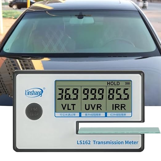 Portable Solar Tester Meter, Digital Window Tint Meter Filmed Glass Tester UV IR Rejection Meter Spectrum Tester IR 950nm UV 365nm VR 550nm LS162 - Poueer