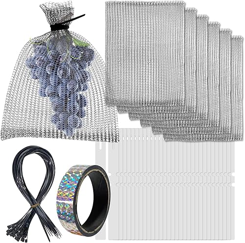 25Pcs 8 x 12 inch Fruit Protection Wire mesh Bags, 304 Stainless Steel Wire, Gophers Resistant Stainless Steel Mesh, Root Protection mesh Bag for Fruits, Berries, Vegetables - Poueer