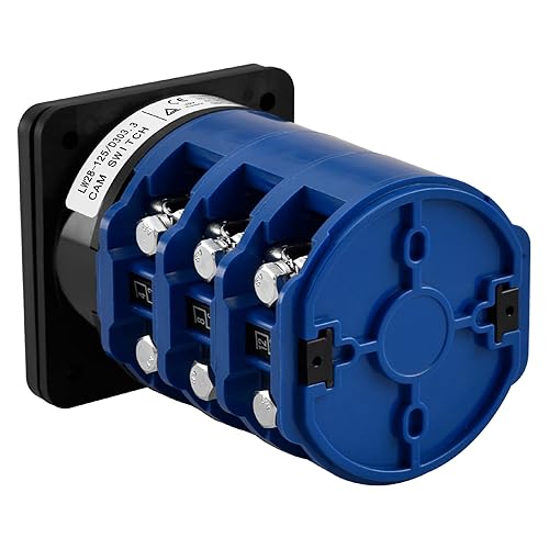 Rotary Changeover Cam Switch LW28-125/D303.3 125A 660VAC ON/Off/ON 3 Position 3 Phase 12 Terminals CE - Poueer
