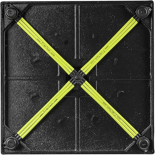 FLAT AUTO-Adjust GS22 Self-Stabilizing, Square Table Base | 22'x22' Span, Cast Iron, Fits Up to 30' Table Tops, with Self-Stabilizing PAD Technology, Perfect for Restaurants & Cafes - Poueer