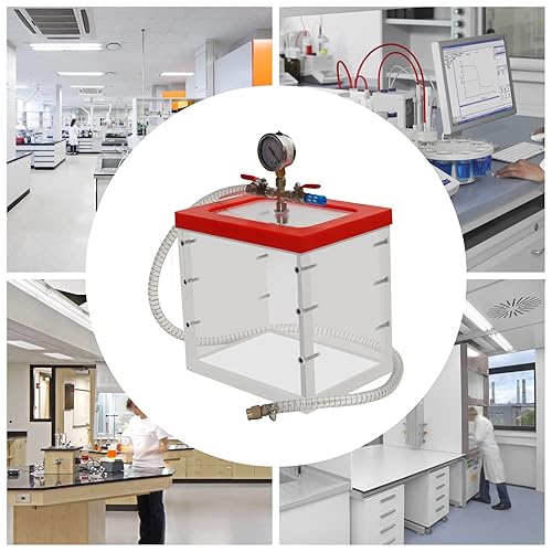 2 Gallon Acrylic Vacuum Chamber Acrylic Clear Perfect for Automobile Maintenance, Vacuum Packaging, 7L/2gal Capacity - Poueer