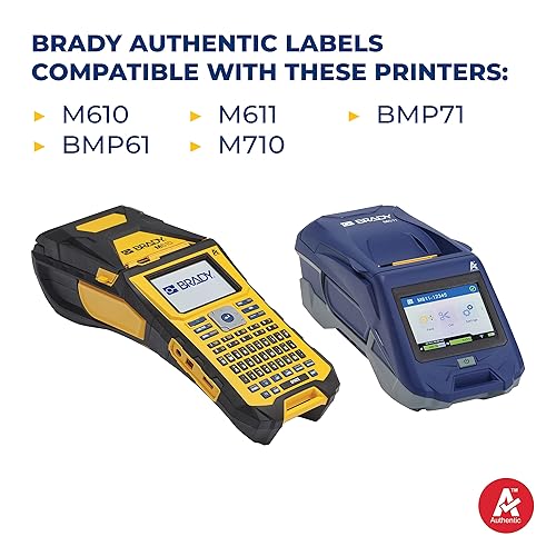 Brady T-Flag Matte Polypropylene Labels for M610, M611, M710, BMP61, and BMP71 Printers - 0.788' x 1.18'. M6-1-425-FT - Poueer