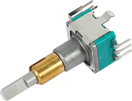 6X EC11EBB24C03 Dual Axis Encoder with Switch 30 Positioning Number 15 Pulse Point Handle 25mm - Poueer