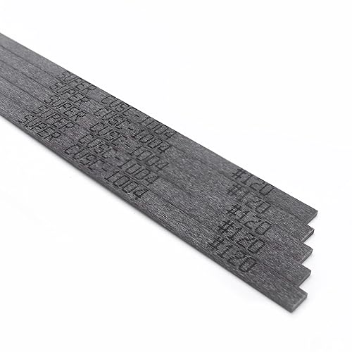 MIRACLE Super Ceraton Ceramic Fiber Stones Pack of 10-100L x 4W x 1T mm for Metals Wood Mold Grinding Removal Deburr Pneumatic Toos Ultrasonic Tools (#120 Dark Brown) - Poueer