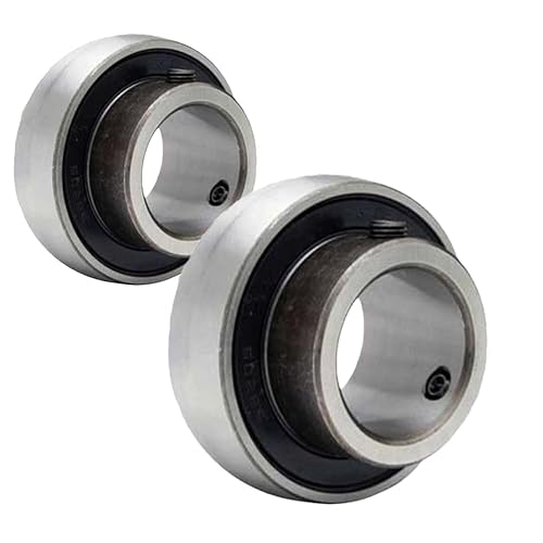 2-Pack - 1-3/16' SB206-19 Insert Bearing, Set Screw Type (Spherical & Cylindrical) - Poueer