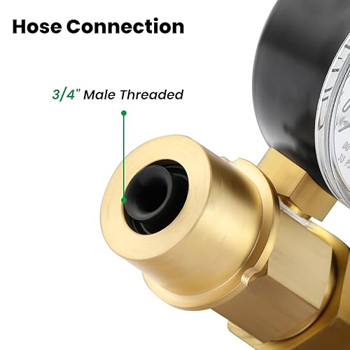 Watflow Water Flow Gauge, Temperature and Pressure Test Assembly, 0-160psi,0-13 GPM, 3/4' Female Hose Thread. - Poueer
