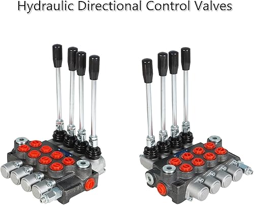 findmall Hydraulic Control Valve 4 Spool 11GPM Standard Double Acting Cylinder BSPP Interface - Poueer