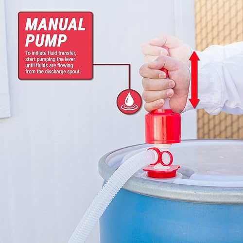 TERA PUMP New Lightweight Water Pump (BPA-Free) Easy to Carry & Food Grade, Fast Siphon, Emergency, Survival Disaster, Hand Transfer for Drinking Water, Fuel etc. - Poueer