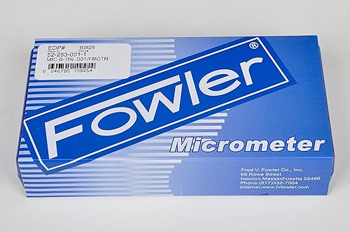 Fowler 52-253-001-1, Premium Outside Inch Micrometer with 0-1' Measuring Range - Poueer
