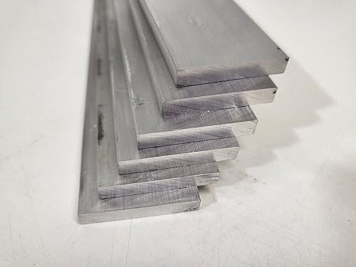 6061 Aluminum Flat Bar, 1/4' x 1-1/2' x 17' long, Solid Stock, Plate, 6 pack - Poueer