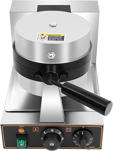 Commercial Electric Burger Maker Machine, 1.2KW Stainless Steel Press Baking Machine, Hamburger Waffle Maker Sandwich Press with Time & Temperature Control for Home Kitchens Breakfast Shops Schools - Poueer