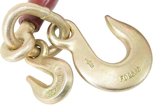 Mytee Products (2 Pack) Ratchet Pro Binder w/ 3/8' Grab & 1/2' Sling Hook, & 2' G8 Chain & 1/2' Sling Hook, 7100 WLL - Poueer
