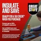 Great Stuff Gaps and Cracks Insulating Foam Sealant,12 Ounce - Case of 12 - Poueer