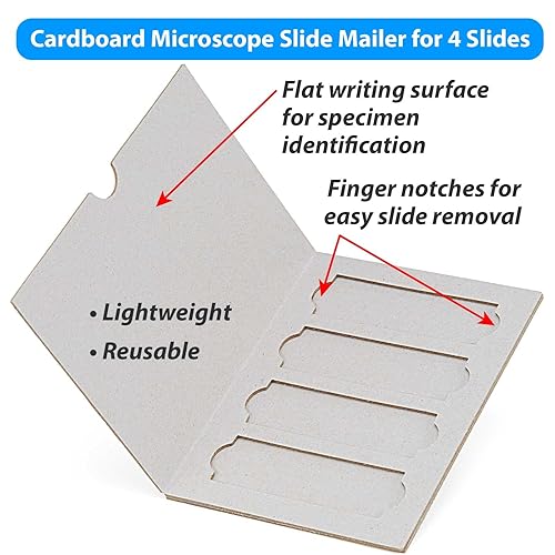 Globe Scientific 513004 Cardboard Slide Mailer for 4 Slide (Case of 50) - Poueer