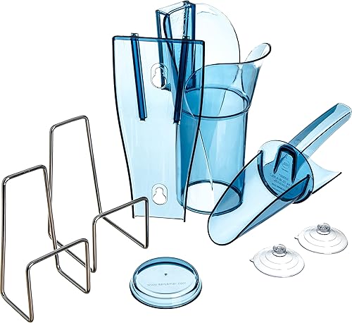 Carlisle FoodService Products SI5000 Polycarbonate Saf-T-Scoop and Guardian System, 6oz to 10oz, for Bar and Beverage Station, Blue - Poueer