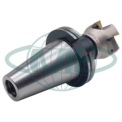 CME 6' 90° Indexable Face Mill w/ CAT50 Arbor, APKT1604 Inserts Included, 8 Flutes - Poueer