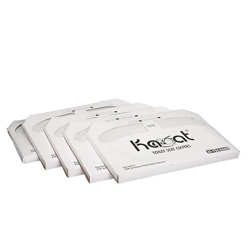 Karat Disposable Toilet Seat Covers, 250/Pack, 20 Packs/Case, Half-Fold Dispenser, Recycled, Commercial - Poueer