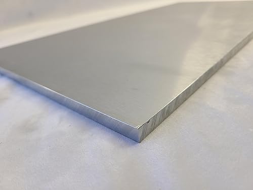 6061 Aluminum Plate, 3/8'' x 12'' x 24'' Long, Solid Stock, Machining, T651, Silver - Poueer