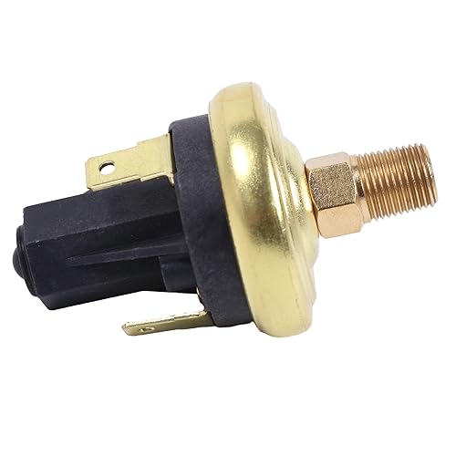 SPDT 20psi±3psi 1/8 NPT Male 1/4 Blade Adjustable Air Pressure Switch Pressure Control Compatible with Air Oil Water and Vacuum Applications - Poueer