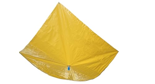 UltraTech 1786 Vinyl Coated Ultra-Roof Drip Diverter, 7' Length x 7' Width, Yellow - Poueer