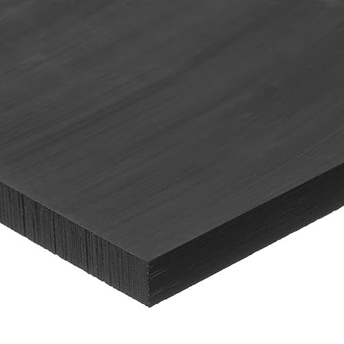 USA Sealing Black UHMW Polyethylene Plastic Bar, 2' Height, 4' Width, 48' Length - Poueer