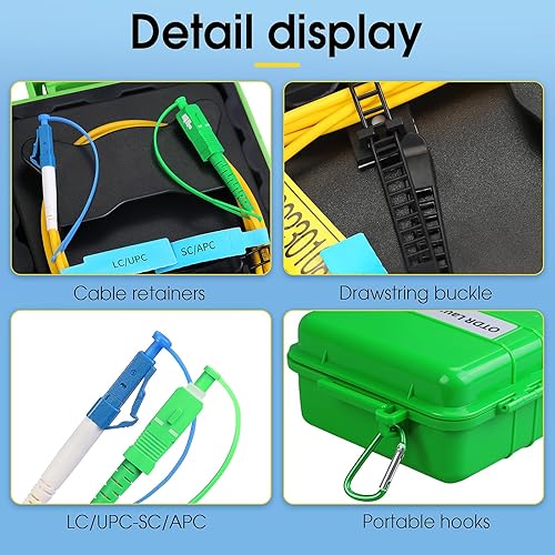 OTDR SCAPC-SCAPC 1KM Fiber Optic Transmission Launch Cable Box Fiber Optic Testing Extension line Transmission Cable Ring Test Tools OTDR Dead Zone Eliminator Test Tool - Poueer
