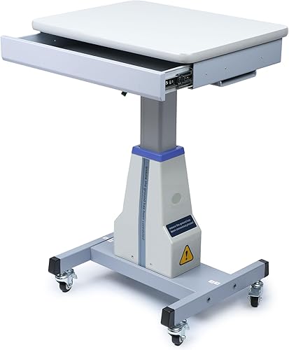 Optometrist Motorized Table- Ophthalmic Electric Table Optical Eyeglass Instrument Table with Drawer, Working Size 15.7' Wide,22.8' Long - Poueer