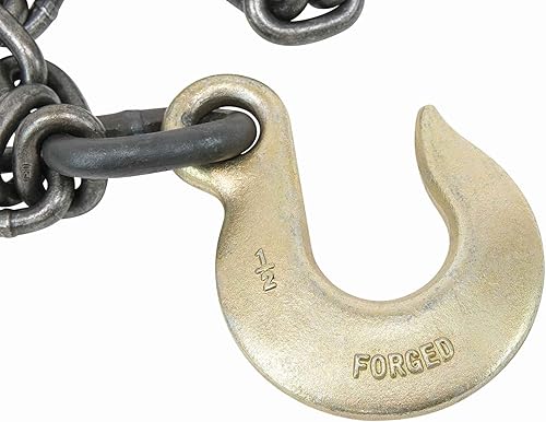 Mytee Products (2 Pack) Ratchet Pro Binder w/ 3/8' Grab & 1/2' Sling Hook, & 2' G8 Chain & 1/2' Sling Hook, 7100 WLL - Poueer