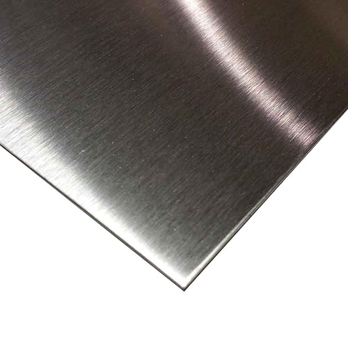 Online Metal Supply 304 Stainless Steel Sheet .029' (22 ga.) x 12' x 24' - #4 Brushed Finish - Poueer
