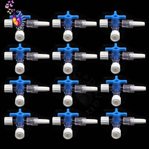 Disposable Three Way Valve 3-Way Stopcocks with Aseptic Cock for Luer Connections 3 Way Stopcock Flexiable T-Connector (100 PCS) - Poueer