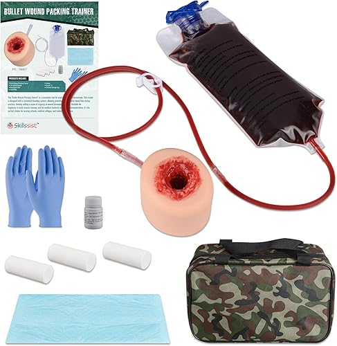 Wound Packing Trainer Kit, Stop the Bleed Training Kit for Medical Education, First Aid Emergency Practice, Military Trauma Trainer - Poueer