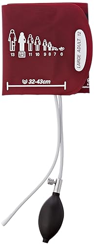 Welch Allyn REUSE-12-2BV FlexiPort Reusable Blood Pressure Cuffs with Inflation System, Large Adult, Size 12 - Poueer