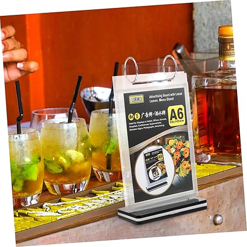 11pcs Stable Base Pvc Menu Display Stand Sign Holder for Restaurant Trade Shows Weddings - Poueer