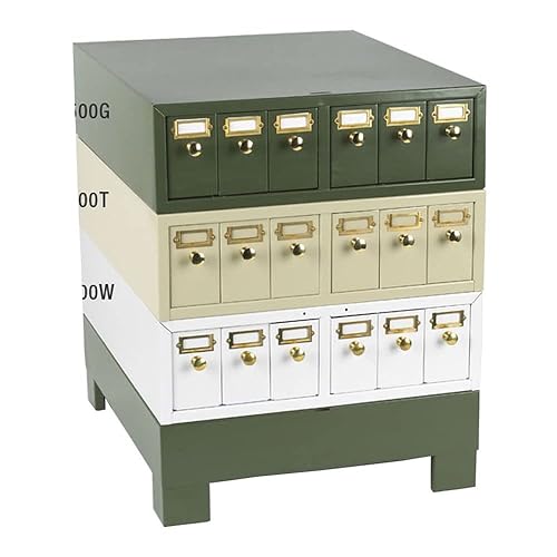 Globe Scientific 513500W Slide Storage Cabinet, White, 402mm Width, 477mm Length, 126mm Height - Poueer
