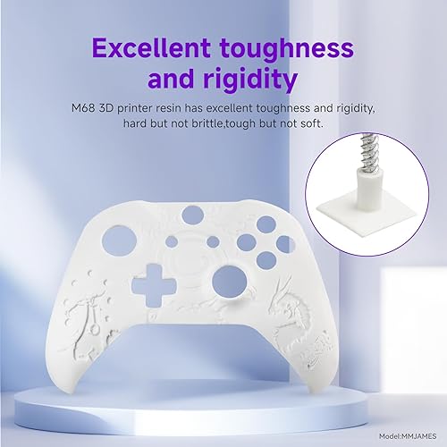 RESIONE Tough 3D Printer Resin, Not Brittle ABS Like Tough & Rigid 3D Resin for LCD 3D Printing UV 405nm (M58 Grey 1KG) - Poueer