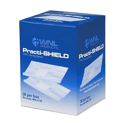WNL Products WL3120CP CPR Practi-Shield Manikin Training Protector - 200 Shields - Poueer