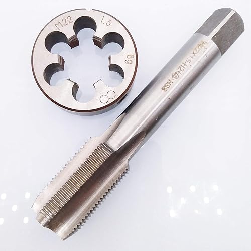 HSS M22 x 1.5mm Tap and M22 x 1.5mm Die Metric Thread Right Hand - Poueer