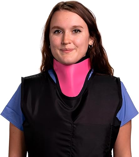 Thyroid Shield/Collar with PVC Easy Clean Color Pink .50mm PB Light Weight Radiation Protection - Poueer