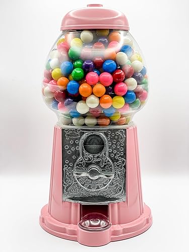 Classic Gumball Machine/Candy Dispenser, 9 Inch - Bubble Gum Pink - Poueer