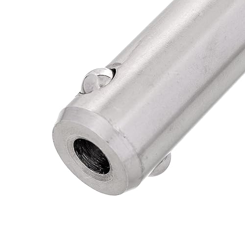 15mm Pin Diameter 100mm Usable Length Quick Release Ball Head Pin Lock With 260mm Retaining Wire Cable - Stainless Steel - Self Locking Fasten Security Bolt Accessory Push Pull Fastening Tool - Poueer