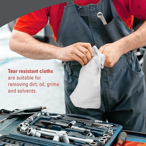 WypAll PowerClean X70 Cloths Medium Duty Wipes (41702), Center-Pull, Long Lasting Towels, White (275 Sheets/Roll, 3 Rolls, 825 Sheet Total) - Poueer